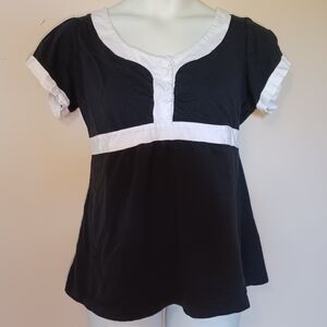 Eyeshadow Black and White Blouse